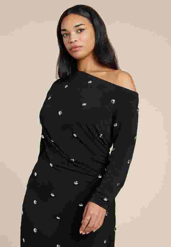Draped Hardware Fitted Dress image number 1