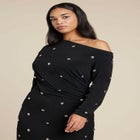 Draped Hardware Fitted Dress image number 1