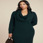 Cowl Sweater Dress image number null