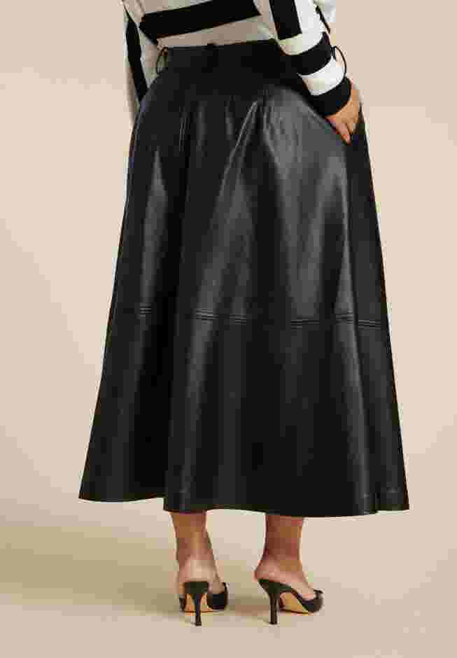 Faux Leather Midi Skirt image number 2