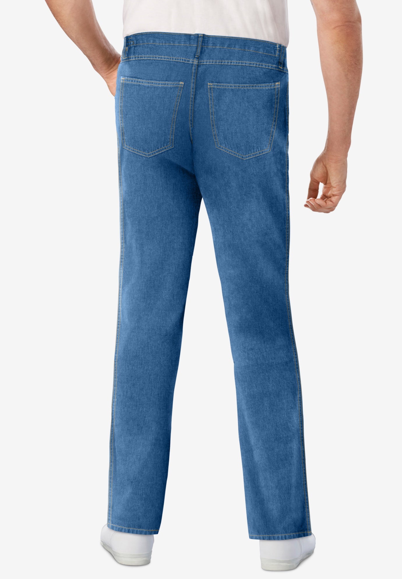 Lightweight Comfort Side-Elastic 5-Pocket Jeans image number 1