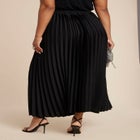 Pleated Maxi Satin Skirt image number null