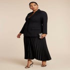Pleated Maxi Satin Skirt image number null