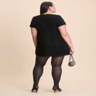 Crystal Bow Tweed Mini Dress image number null