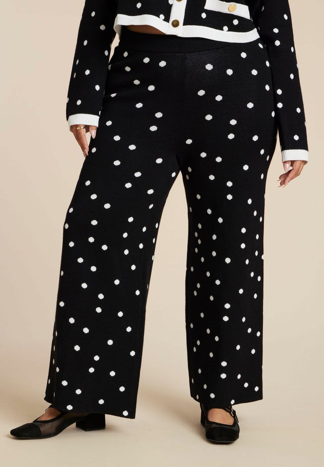 Polka Dot Intarsia Pant image number 1