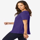 Stretch Cotton Trapeze Tee image number null