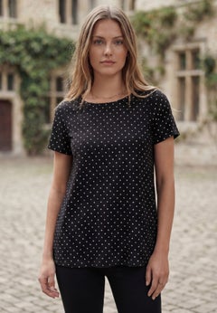 Stretch Cotton Trapeze Tee