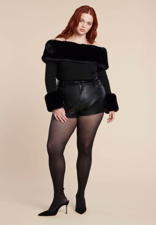 Mini Faux Leather Short image number 3
