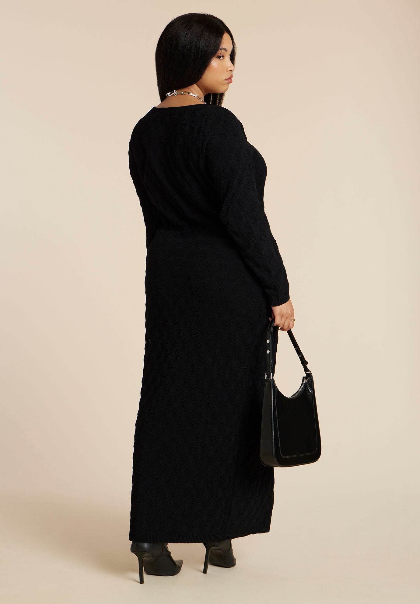 Sweater Dress With Buttons image number 3