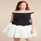 Contrast Tutu Mini Dress image number null