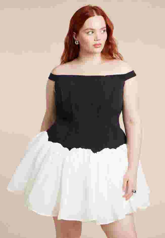 Contrast Tutu Mini Dress image number 1