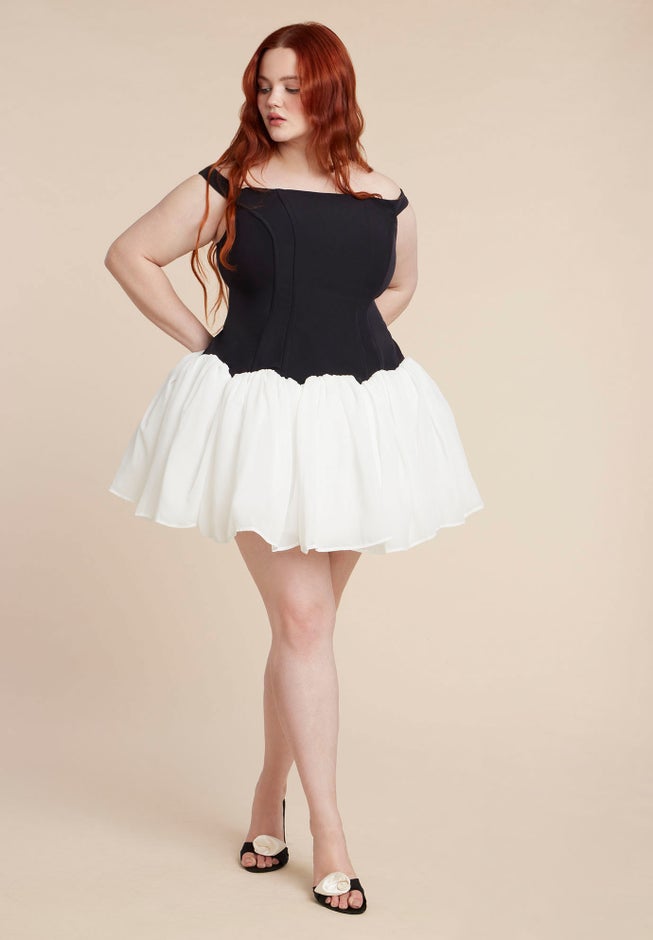 Contrast Tutu Mini Dress image number 7