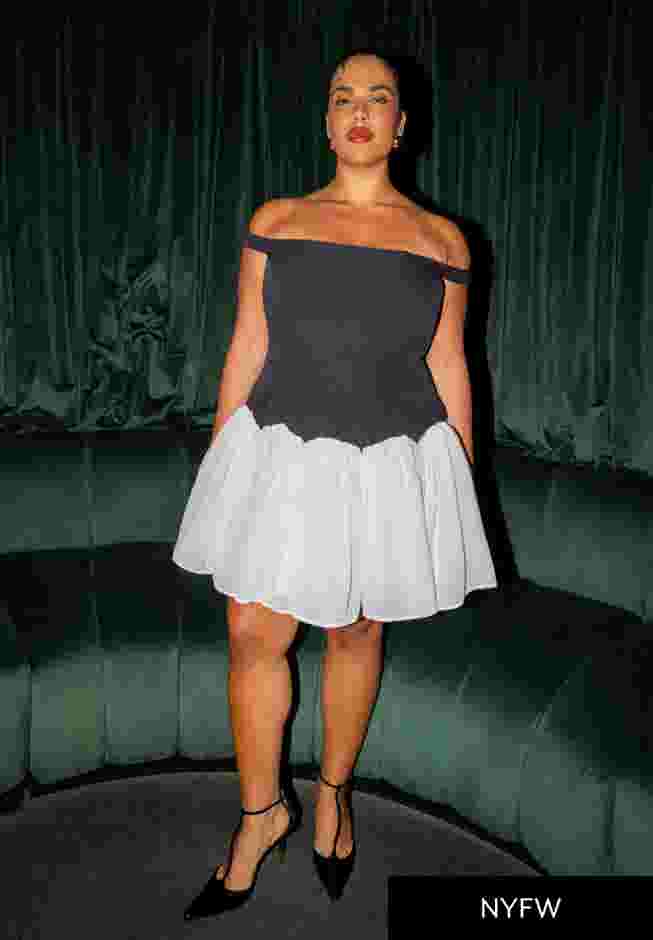 Contrast Tutu Mini Dress image number 0