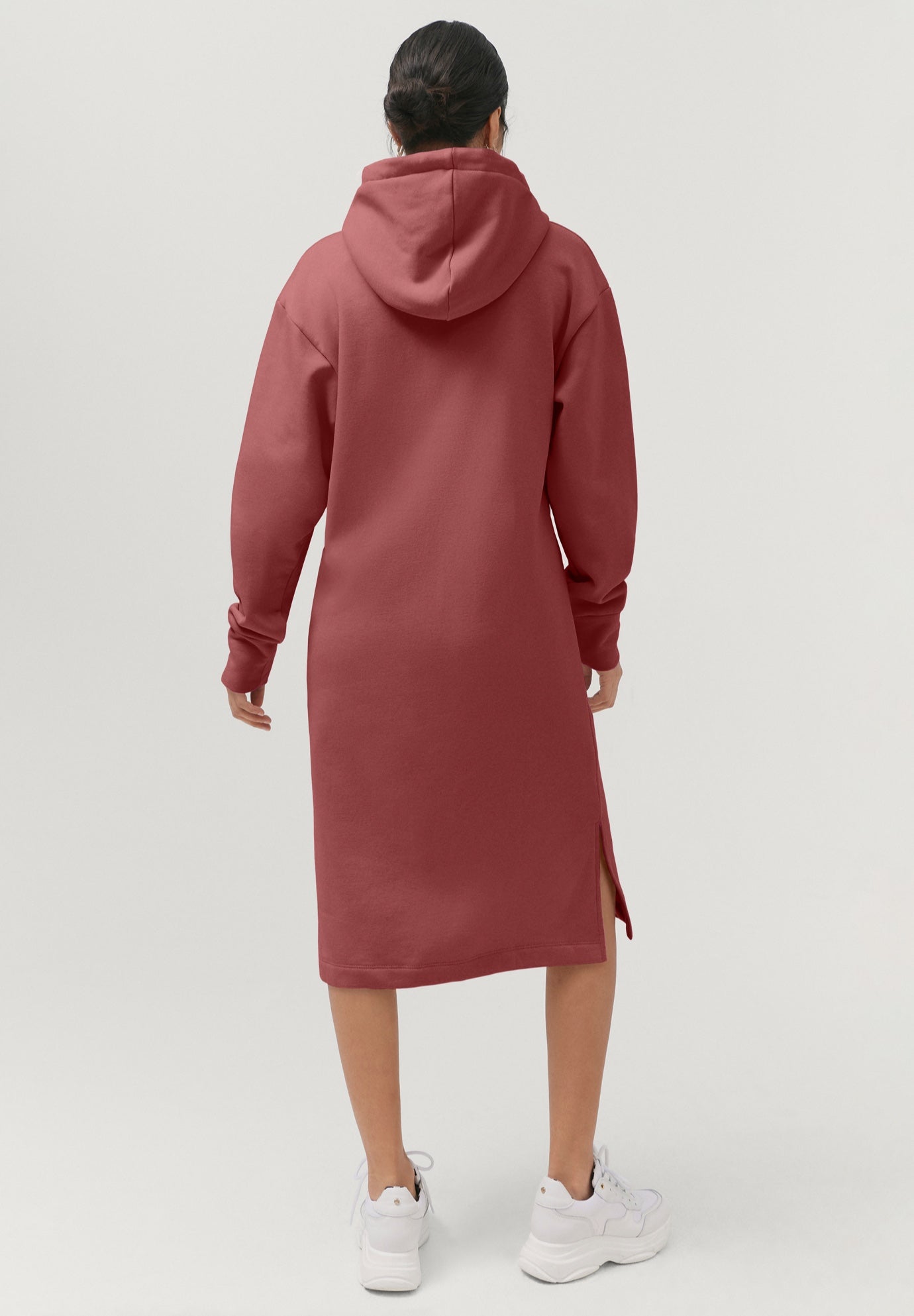 French Terry Hooded Sweatshirt Dress image number 1