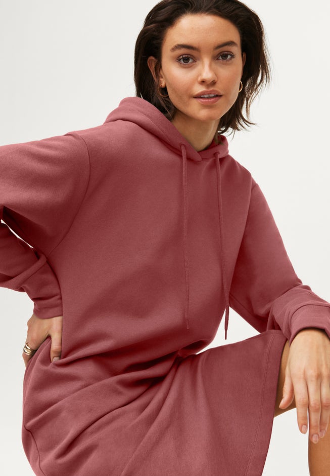 French Terry Hooded Sweatshirt Dress image number 2