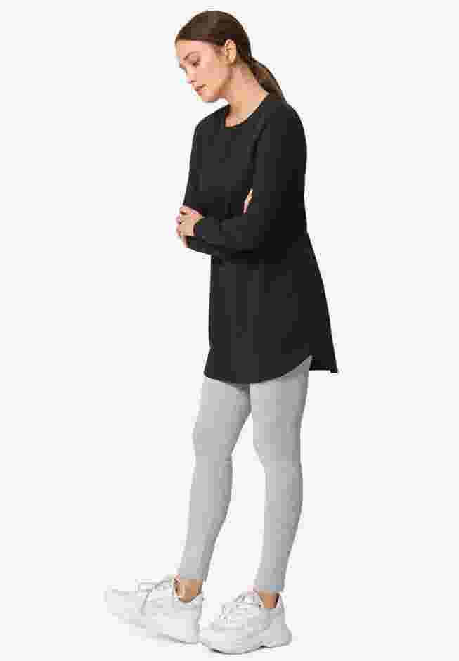 French Terry Sweatshirt Tunic with Shirttail Hem image number 0