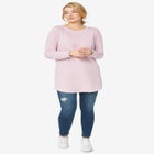 French Terry Sweatshirt Tunic with Shirttail Hem image number 0