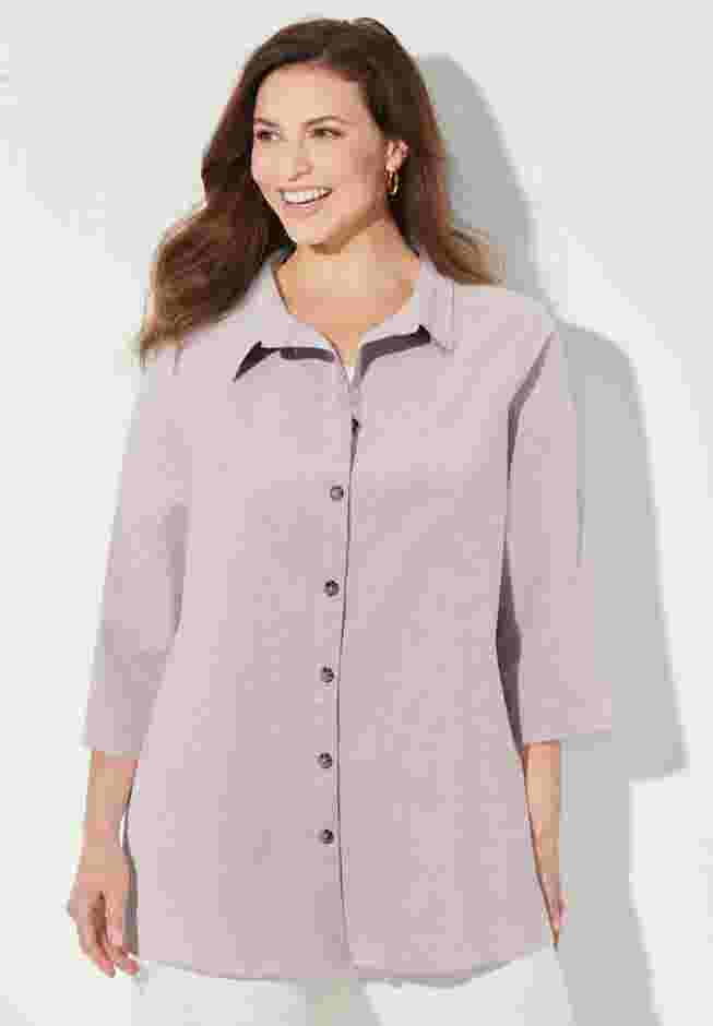 Classic Linen Buttonfront Shirt image number 0