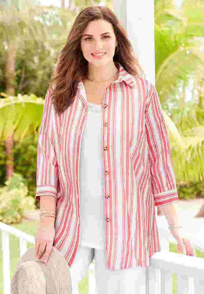 Classic Linen Buttonfront Shirt image number 0