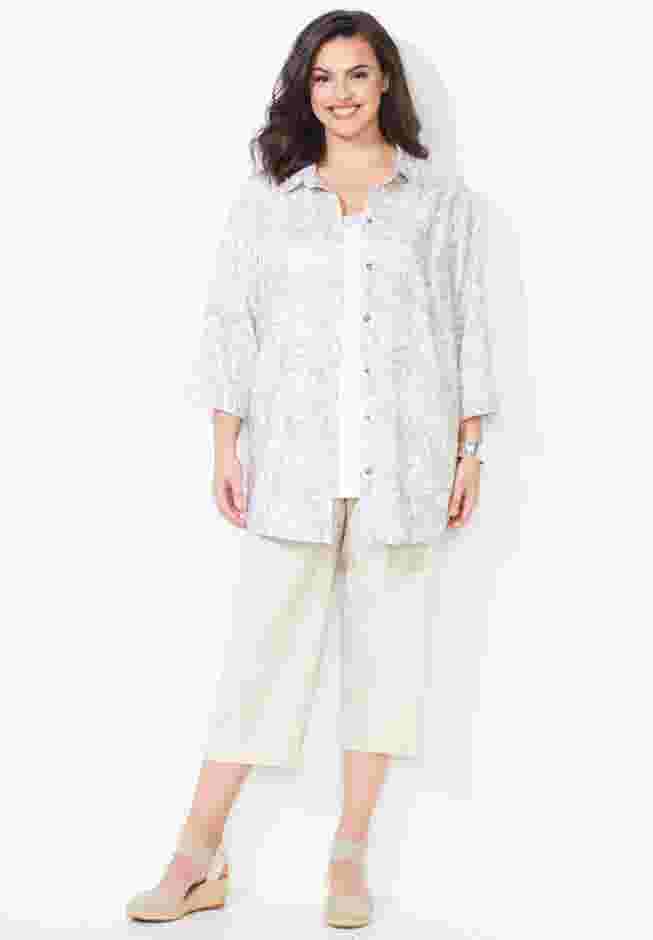 Classic Linen Buttonfront Shirt image number 0