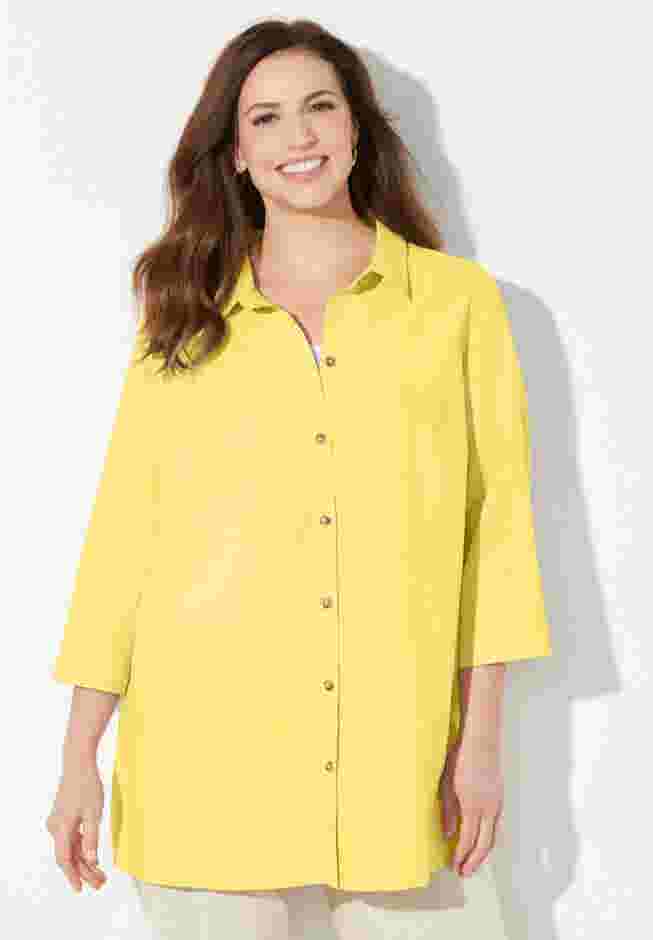 Classic Linen Buttonfront Shirt image number 0