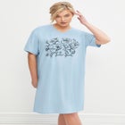 Cotton Spandex Vneck Short Sleeve Sleep Shirt image number null