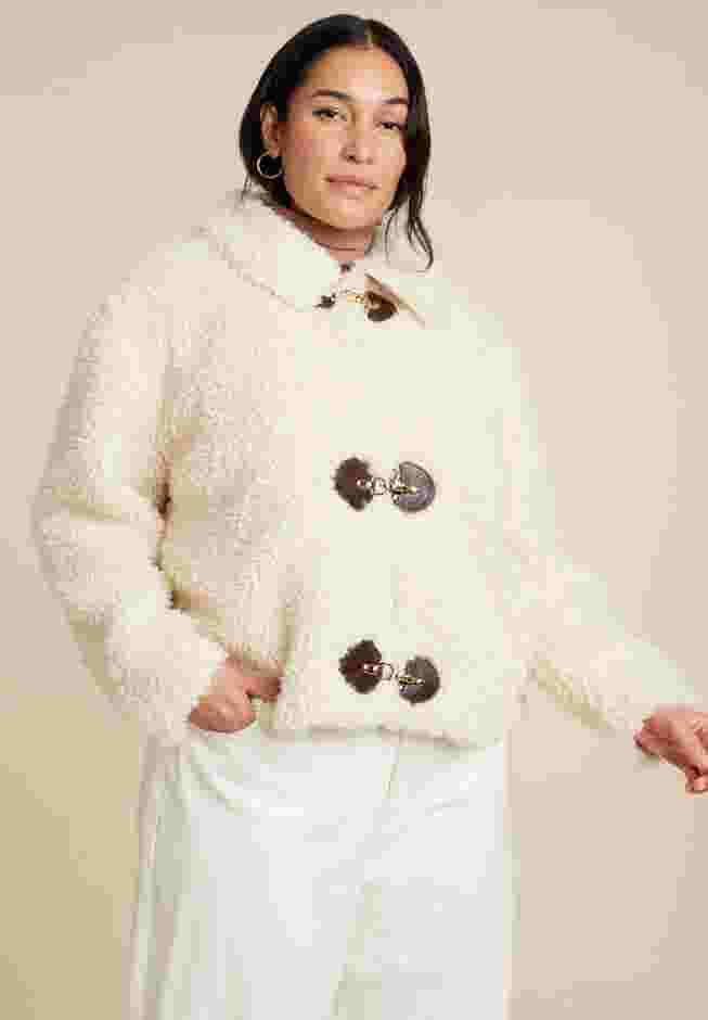 Teddy Fur Coat With Buckles image number 2