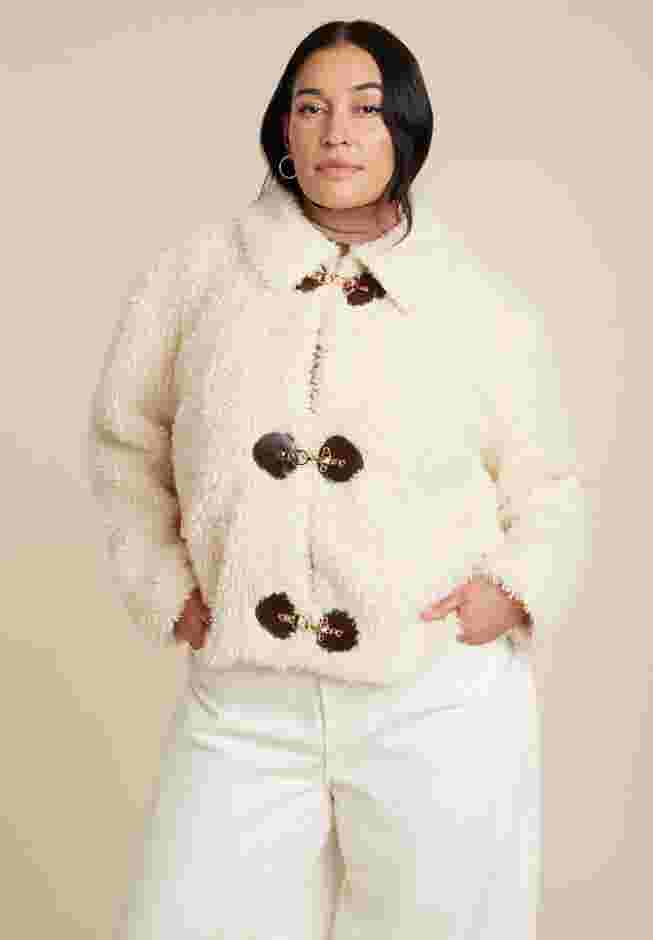 Teddy Fur Coat With Buckles image number 0