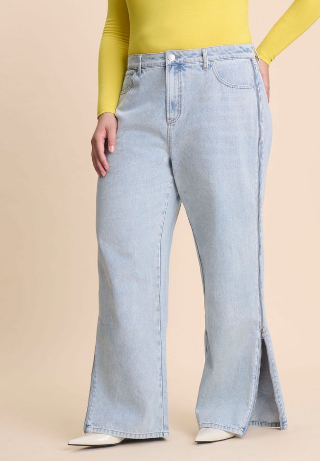 Side Zip Loose Jean image number 1