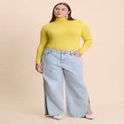 Side Zip Loose Jean image number null