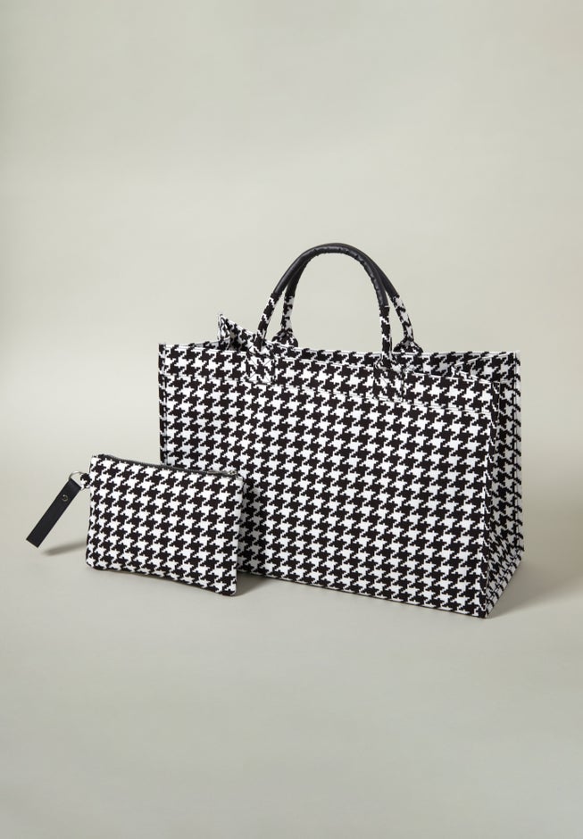 2-Piece Houndstooth Tote Set image number 0