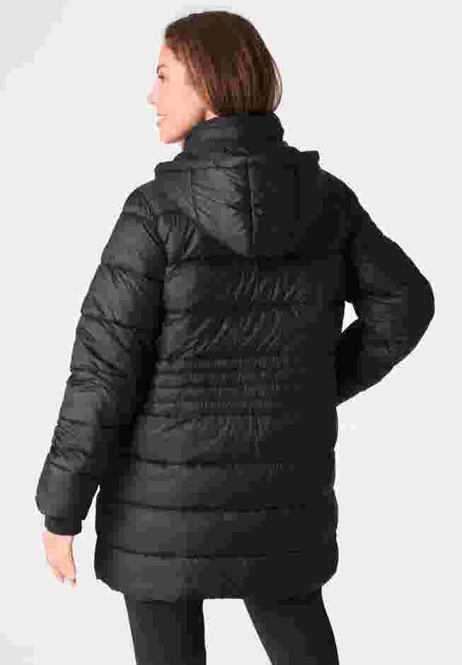 Quilted Lightweight Long Puffer Jacket image number 1