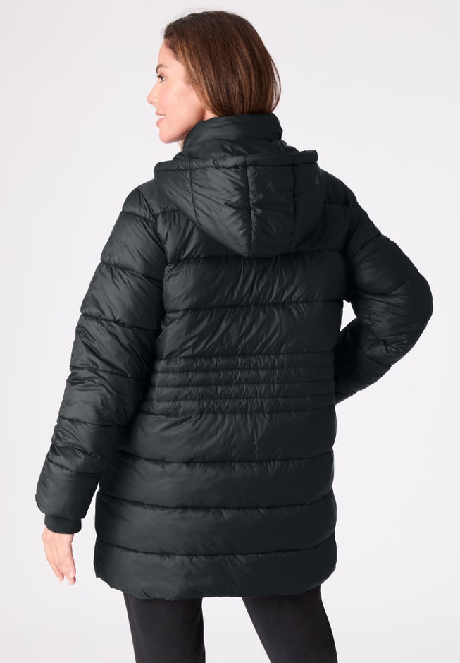 Plus Size Longer Lightweight Quilted Jacket image number 1