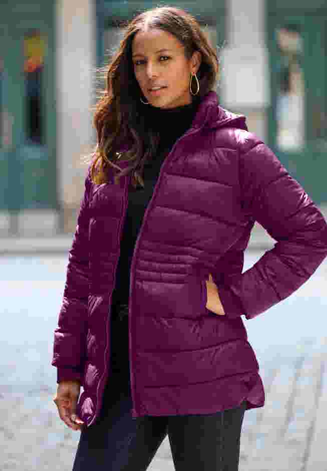 Quilted Lightweight Long Puffer Jacket image number 0