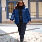 Plus Size Longer Lightweight Quilted Jacket image number null