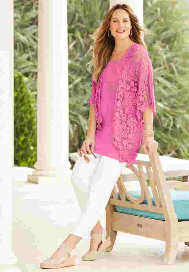 Graceful Crochet Kimono image number 2