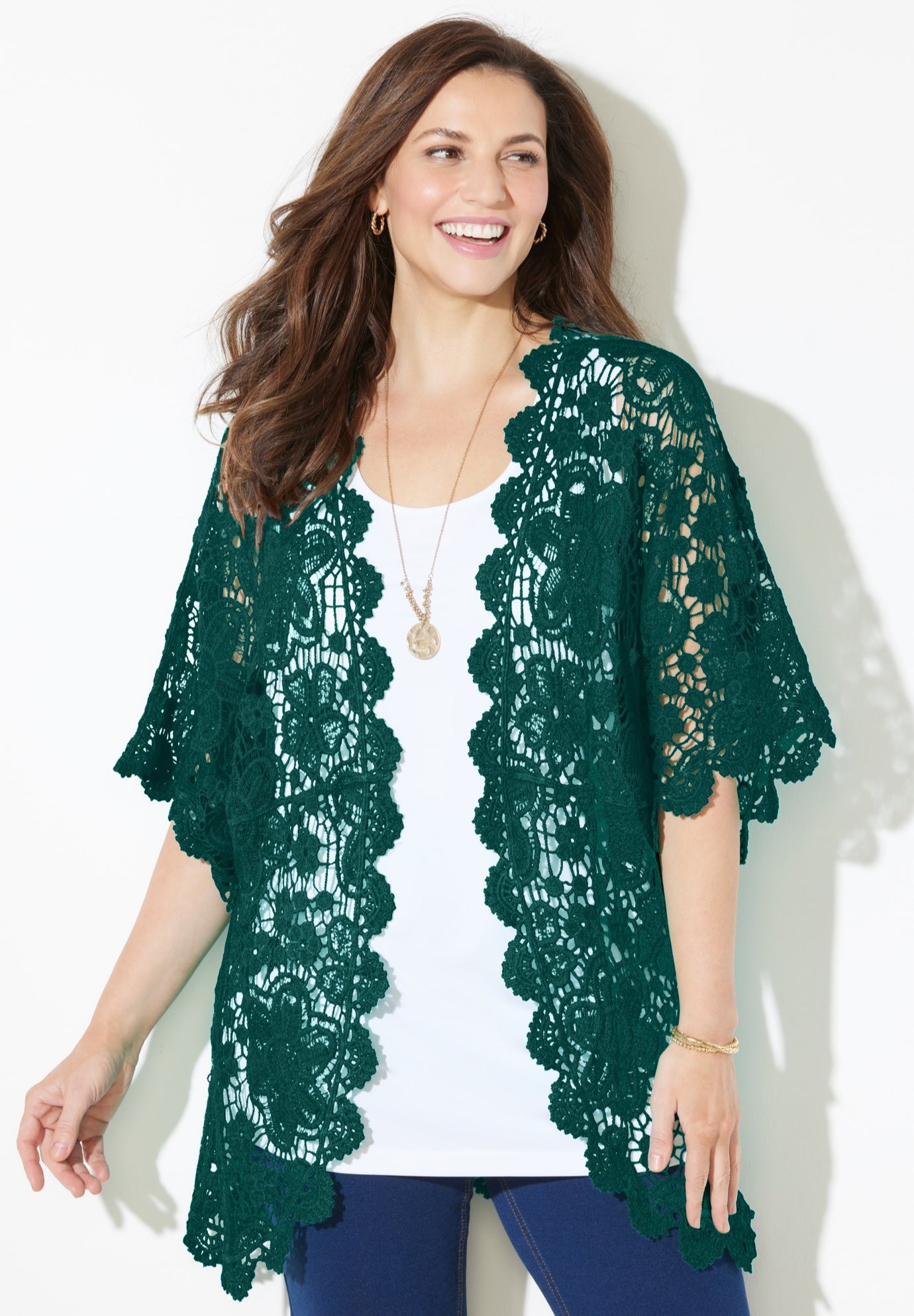 Graceful Crochet Kimono image number 0