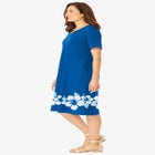 Perfect Short-Sleeve V-Neck Tee Dress image number null