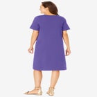Perfect Short-Sleeve V-Neck Tee Dress image number null