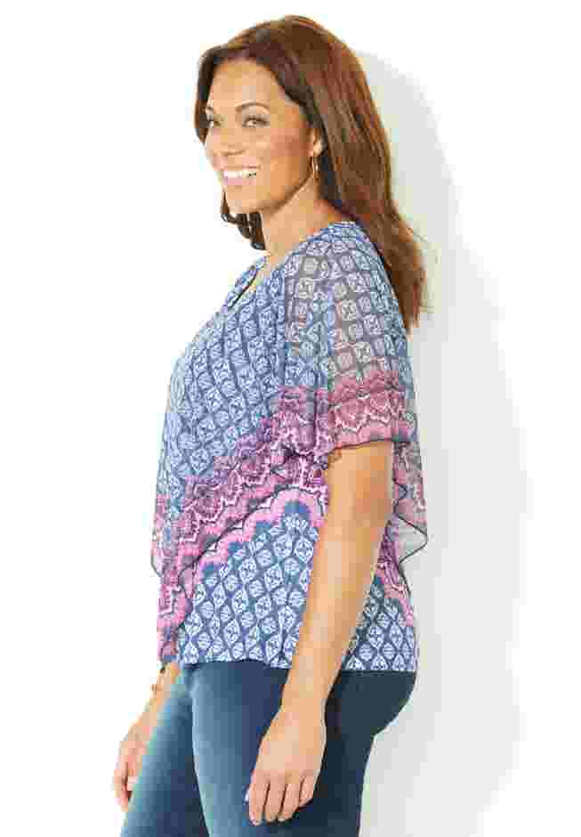 Poncho Duet Blouse image number 2