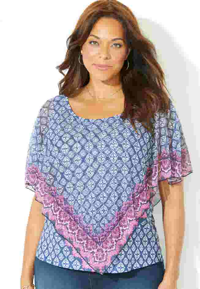 Poncho Duet Blouse image number 3