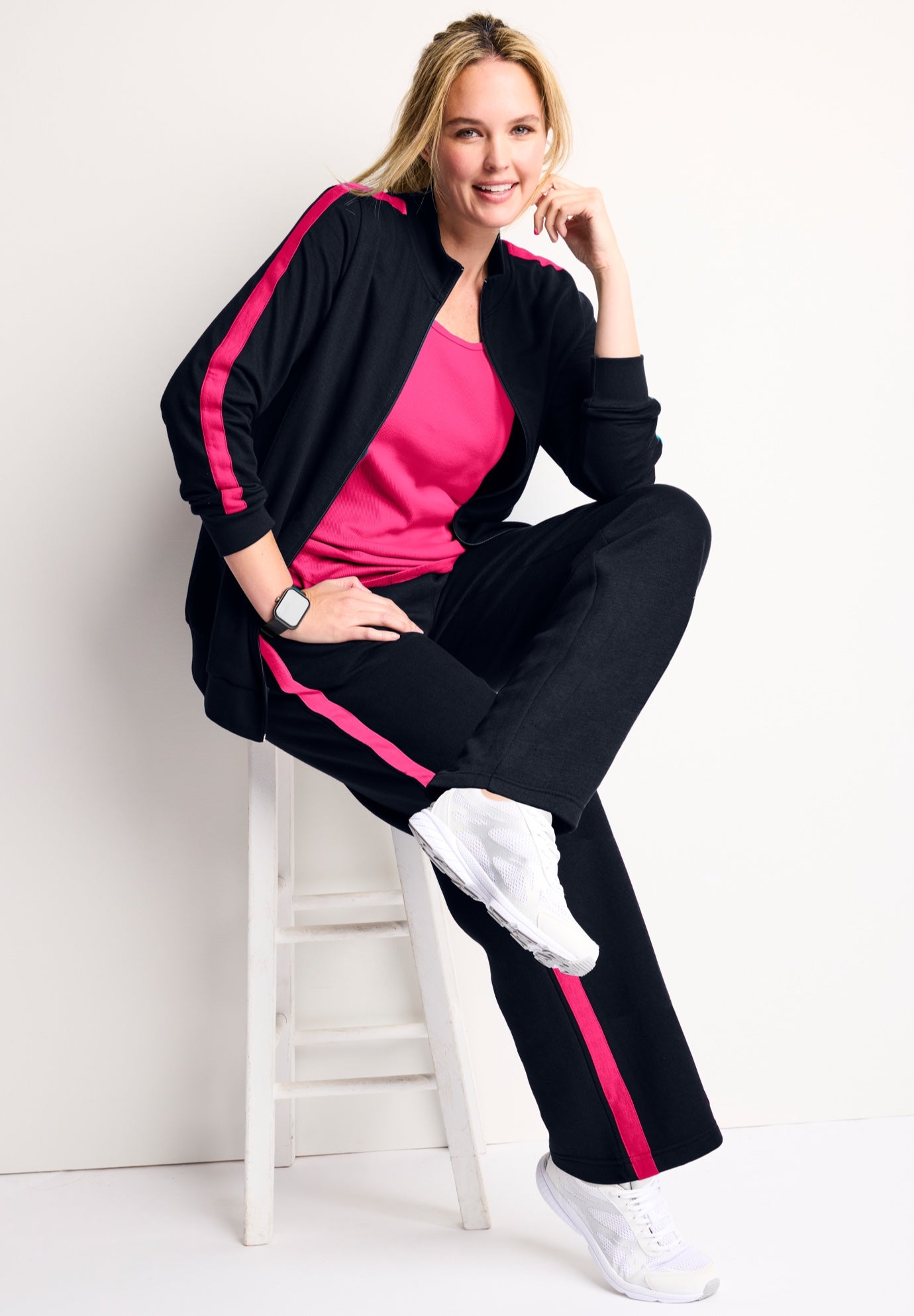 Side Stripe French Terry Zip Jacket image number 1