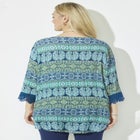 Lace Trim Gauze Blouse image number null