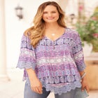 Lace Trim Gauze Blouse image number null