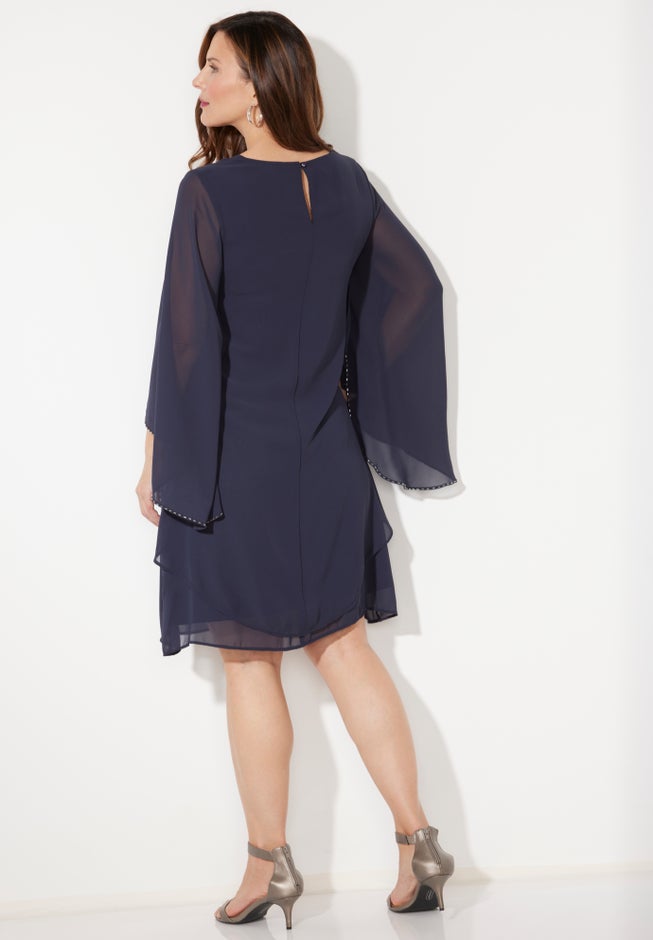Sheer Elegance Chiffon Dress image number null