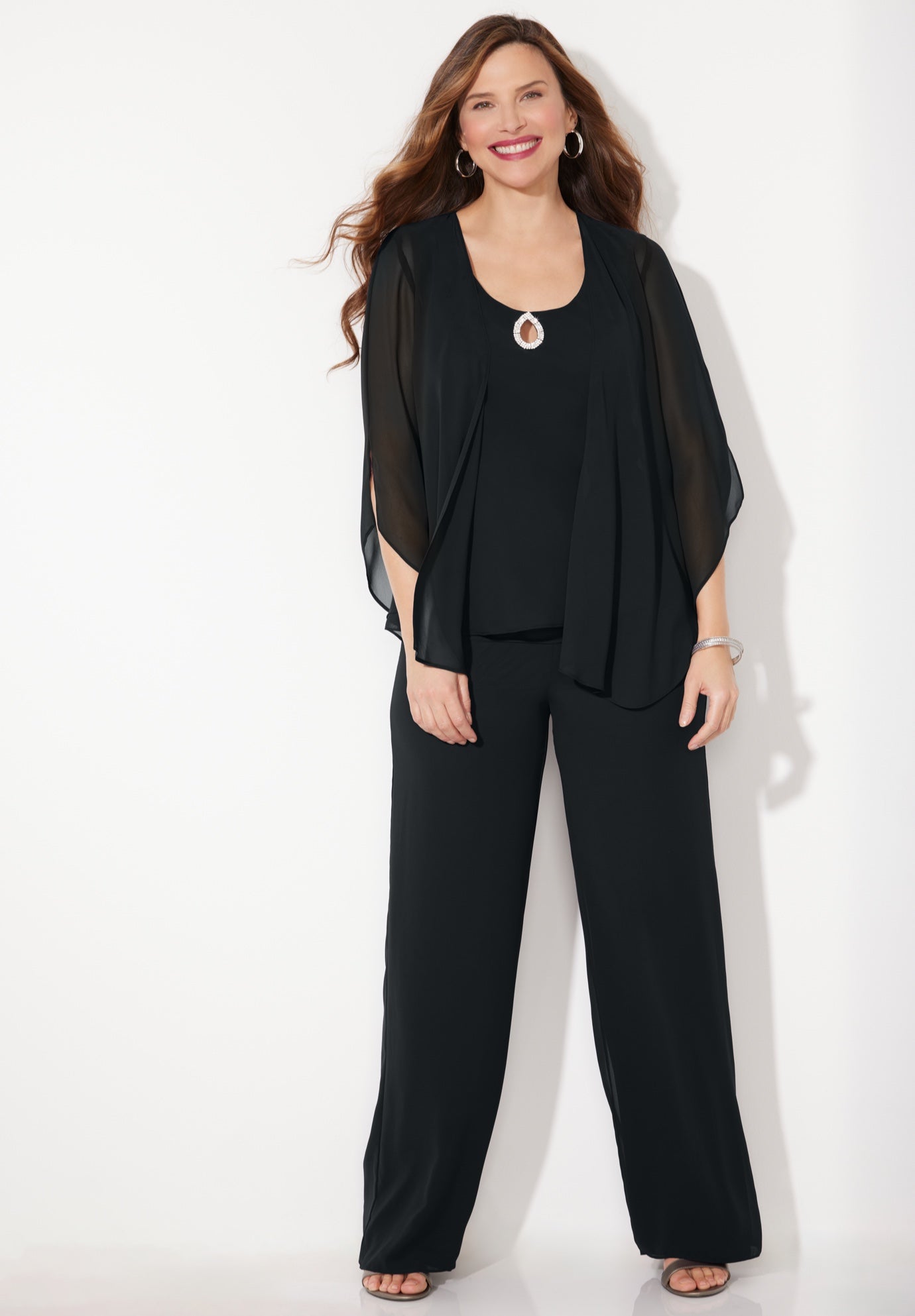 Accolades Georgette 3-Piece Pant Suit image number 0