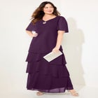 Tiered Chiffon Maxi Dress image number null