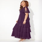 Tiered Chiffon Maxi Dress image number null