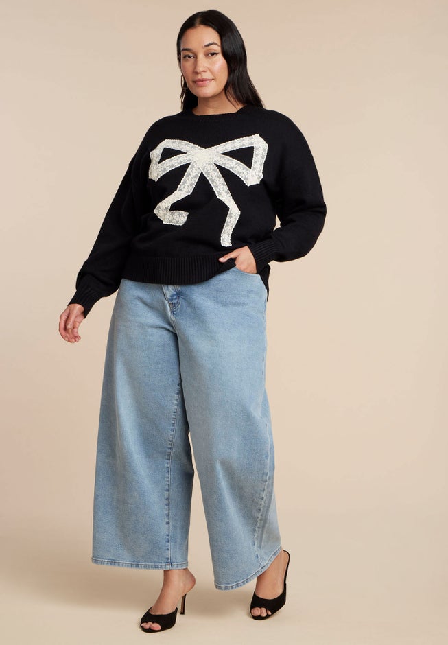 Lace Bow Sweater image number 3