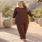AnyWear Textured Wide Leg Pant image number 4